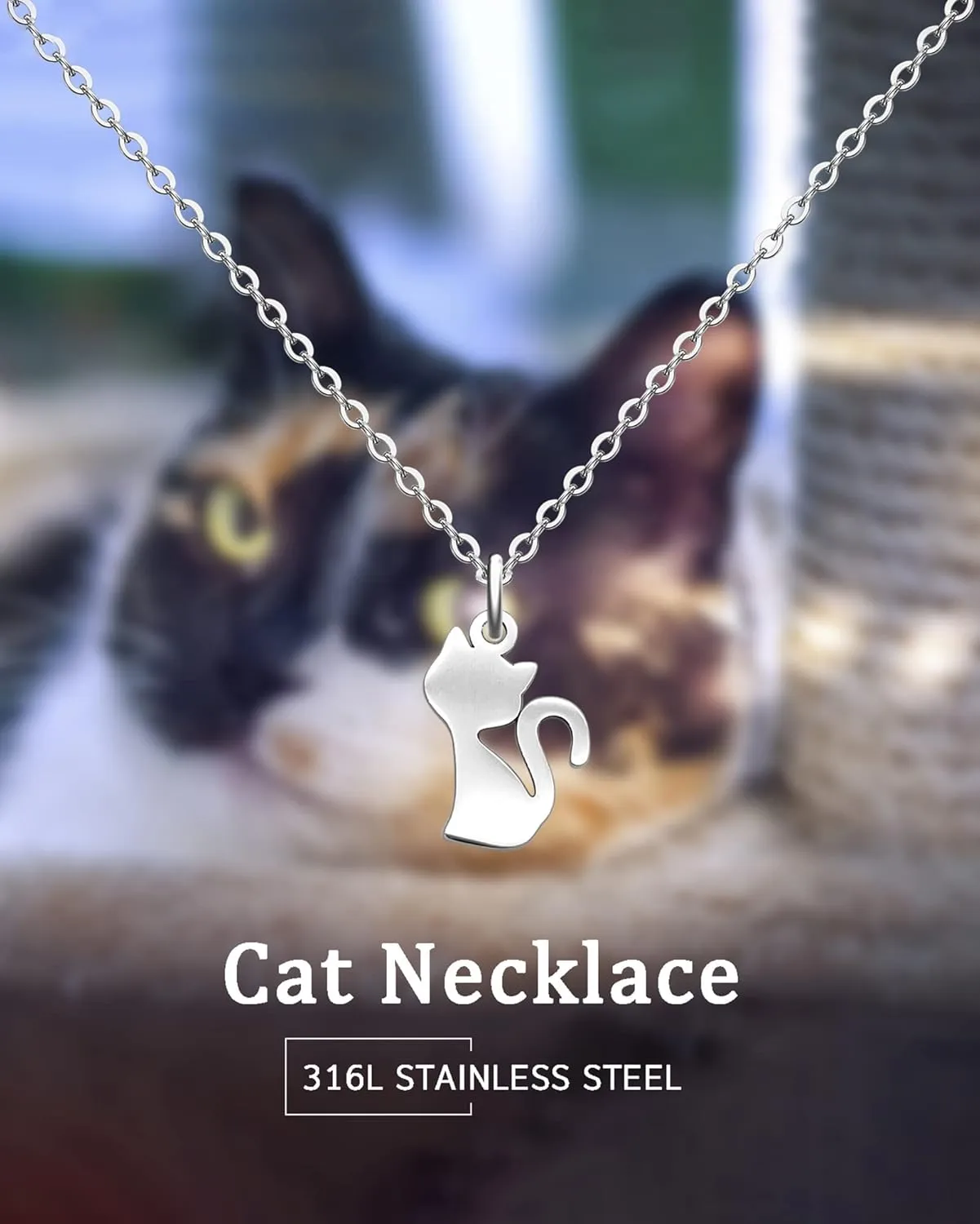 18 2 Inch Stainless Steel Spirit Animals Chain Necklace Jewelry Gifts for Women Teens, Pet Loss Gift Animal Pet Lovers Necklace.