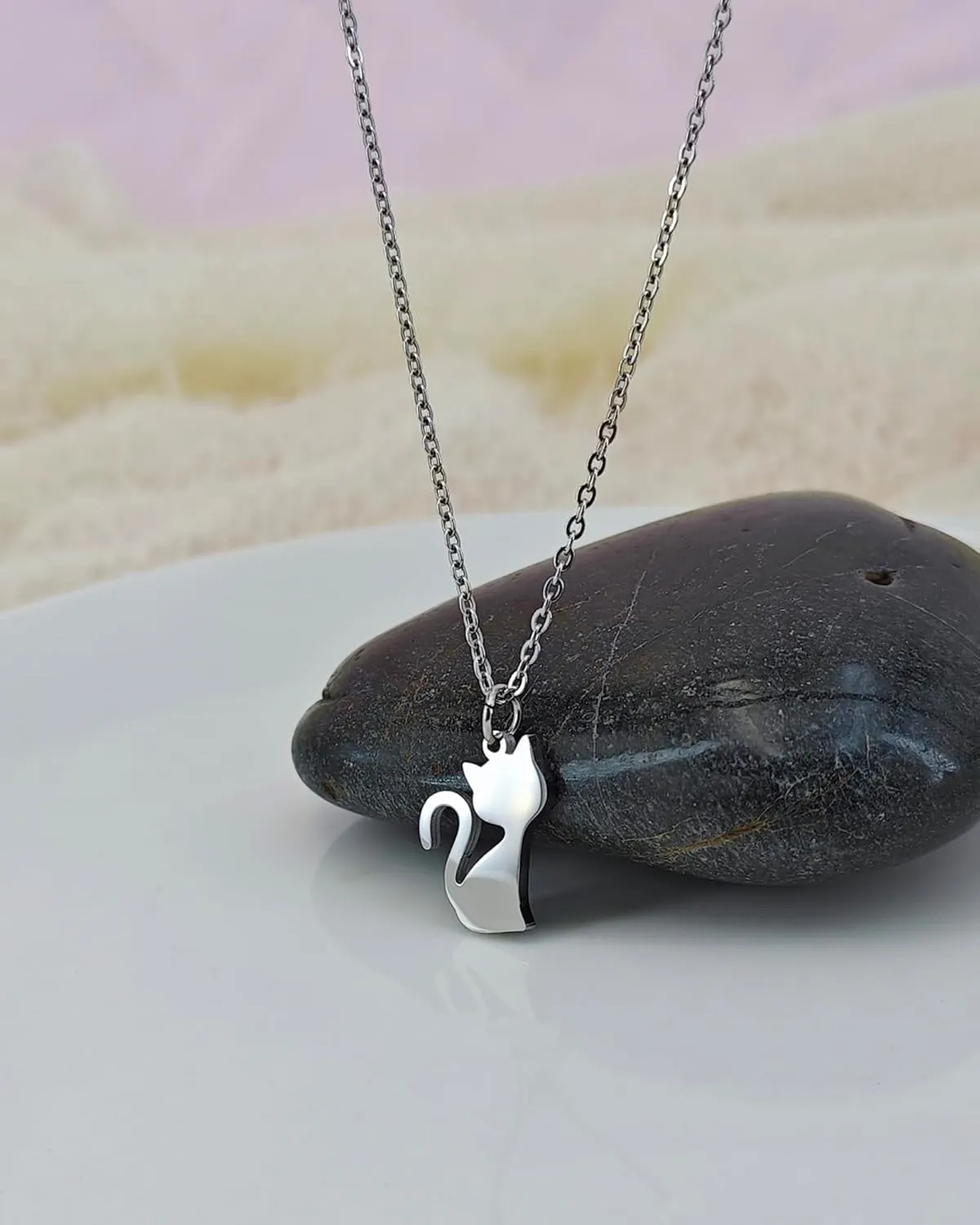 18 2 Inch Stainless Steel Spirit Animals Chain Necklace Jewelry Gifts for Women Teens, Pet Loss Gift Animal Pet Lovers Necklace.