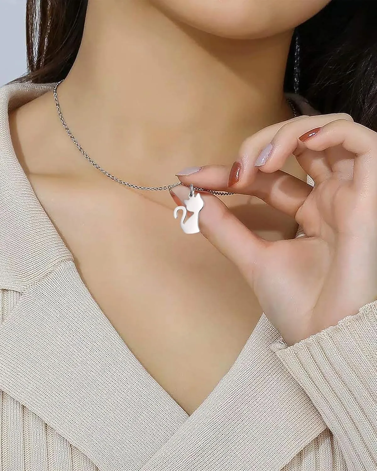 18 2 Inch Stainless Steel Spirit Animals Chain Necklace Jewelry Gifts for Women Teens, Pet Loss Gift Animal Pet Lovers Necklace.