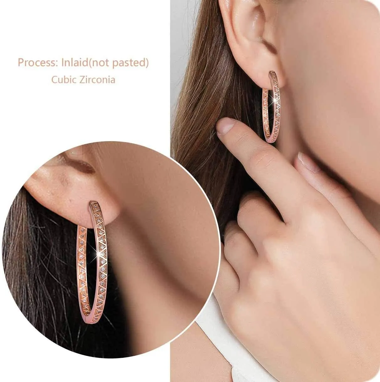 18K Gold Plated Dainty U Shape Huggie Earring for Women, Cubic Zirconia O Huggie Hoop Earrings, Hypoallergenic, Gifting, Everyday Wear