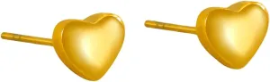 18K Gold Plated, Minimalist Gold Heart Stud Earrings for Women  Dainty Hypoallergenic Earrings for Everyday Wear, Gifts & Special Occasions