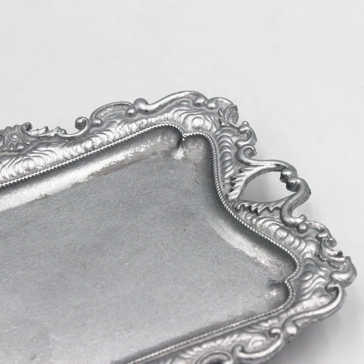 (2 PACK) Vintage Small Sliver Ring Dish, Birthday & Wedding Gifts for WomenWedding Ring Tray - Sliver