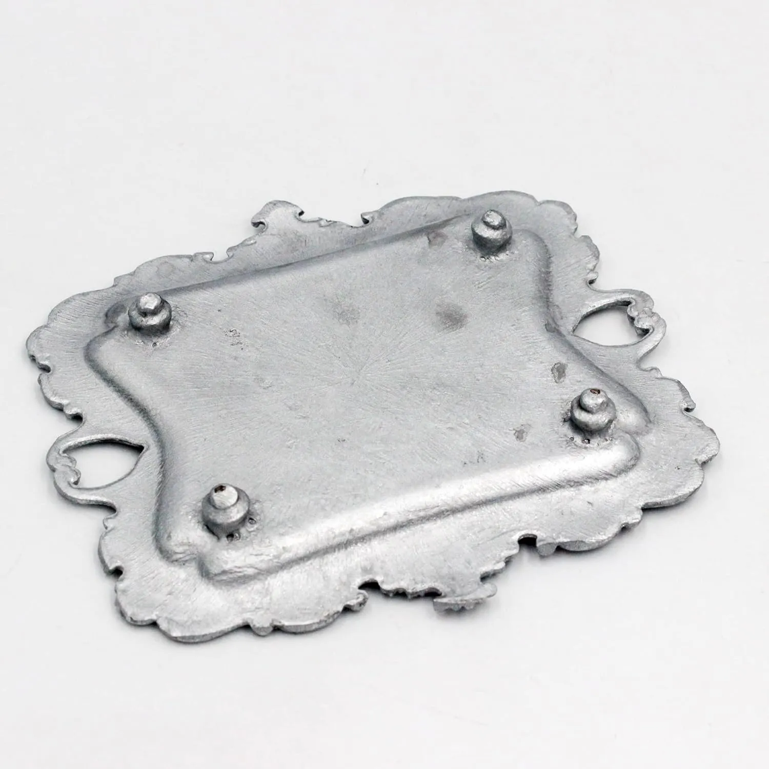 (2 PACK) Vintage Small Sliver Ring Dish, Birthday & Wedding Gifts for WomenWedding Ring Tray - Sliver