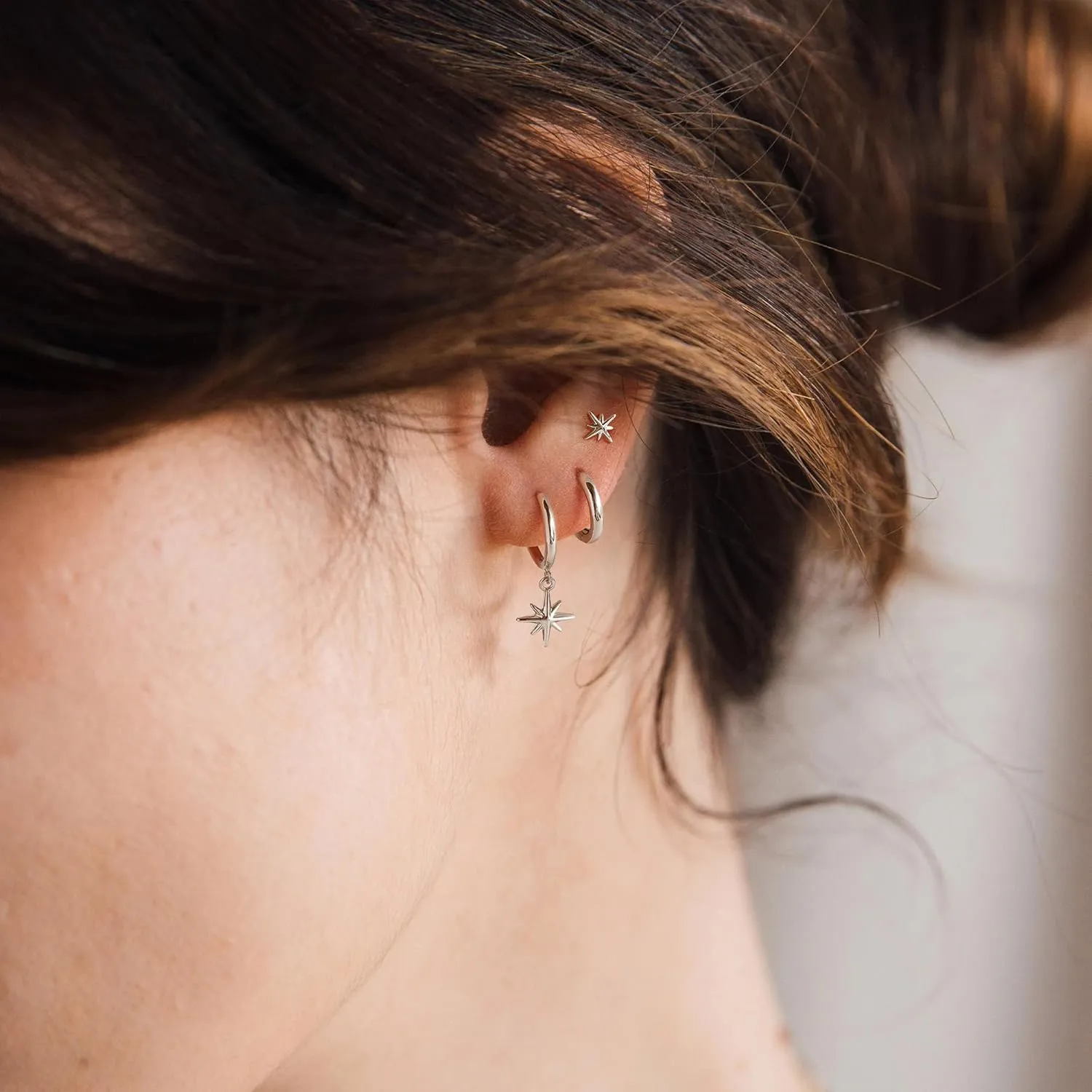3 Pairs 14k CZ Gold Huggie Hoop Cartilage Earrings Set: Dainty CZ Stud Trendy Dangle Pearl Hoop Earrings Hypoallergenic Leaf Piercing Climber Huggie Earring for Women Gold Jewelry for Everyday