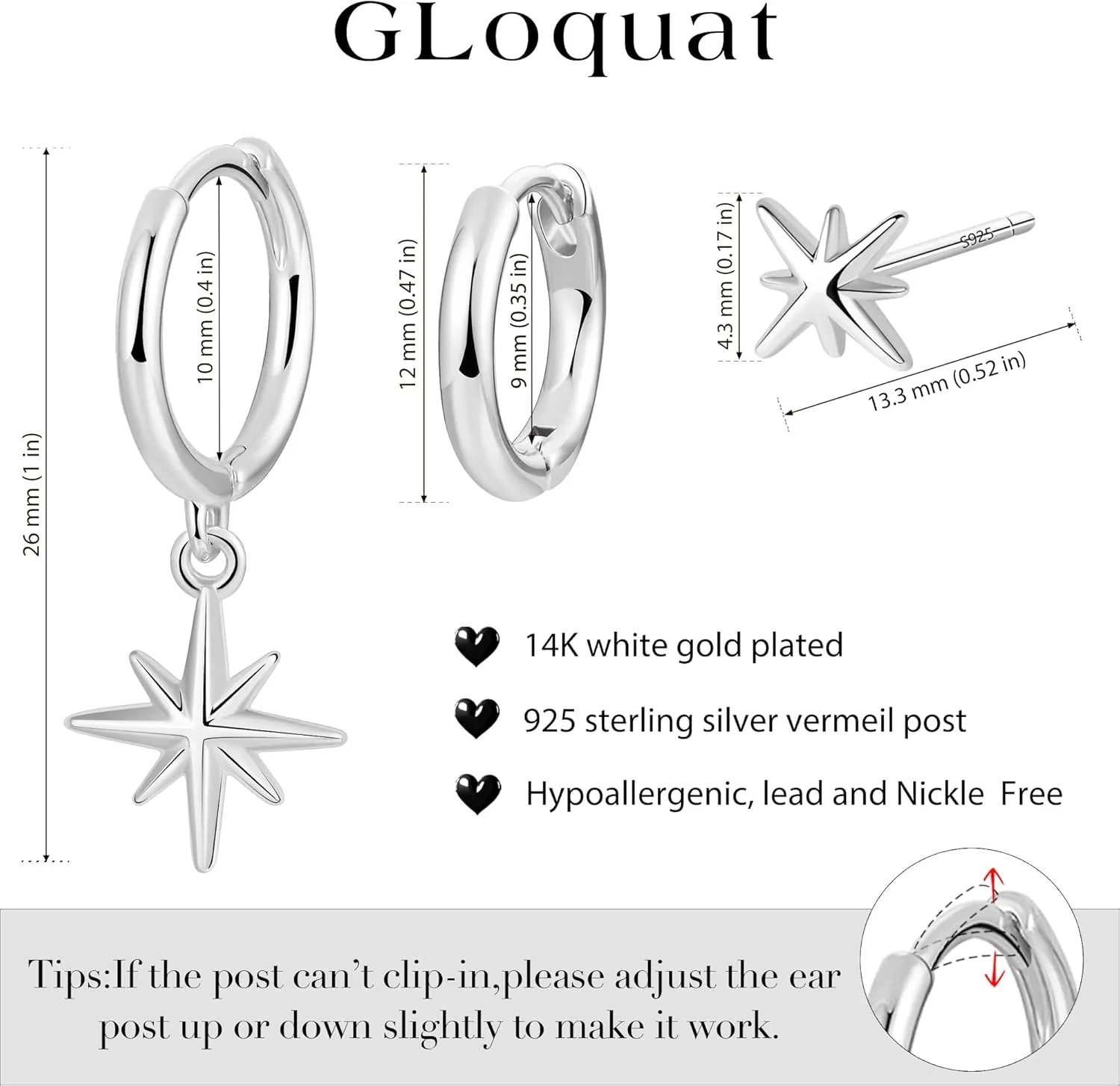 3 Pairs 14k CZ Gold Huggie Hoop Cartilage Earrings Set: Dainty CZ Stud Trendy Dangle Pearl Hoop Earrings Hypoallergenic Leaf Piercing Climber Huggie Earring for Women Gold Jewelry for Everyday