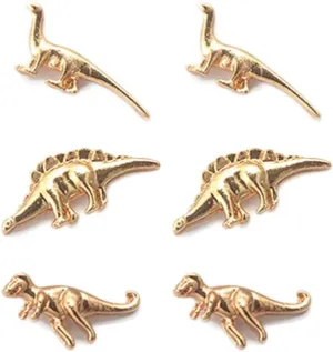 3 Pairs Tiny Dinosaur Stud Earrings for Women Minimalist Animal Cute Dragon Statement Earring Funny Cartilage Tragus Piercing Jewelry