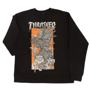 303 Boards - 303 Boards x Thrasher Crewneck (Black)