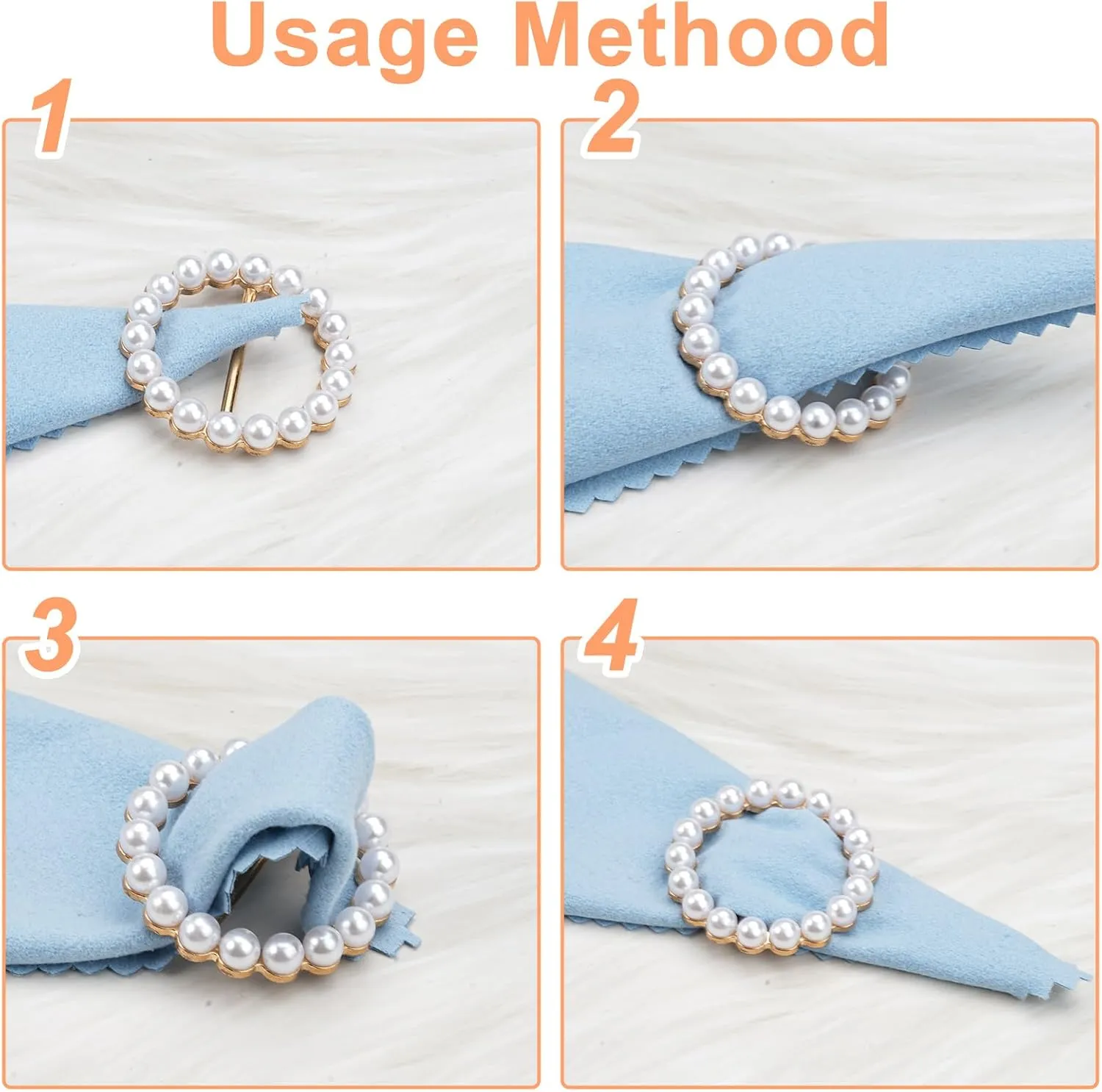 4PCS Scarf Ring - T-shirt Ties Cinch Clip Dress Clips for Women Shirt Waist Cincher Clips Tightener and Women Fashion Metal Round Circle Shirt Clip Buckle