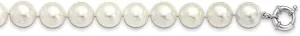 925 Sterling Silver Majestik 14-15mm White Imitation Shell Pearl Necklace
