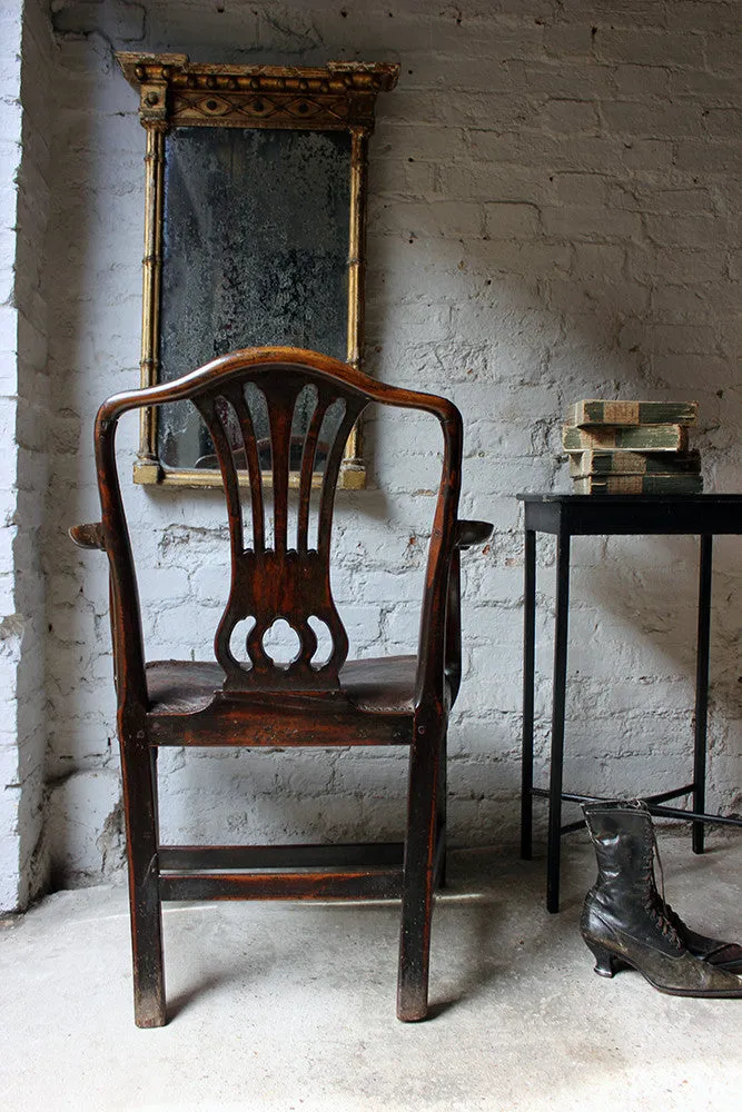A Charming George III Carved Mahogany Elbow Chair c.1770