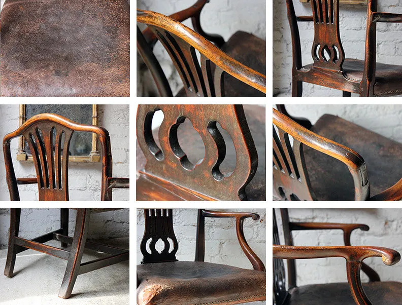 A Charming George III Carved Mahogany Elbow Chair c.1770