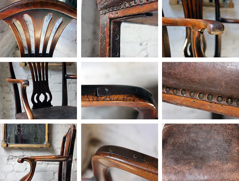 A Charming George III Carved Mahogany Elbow Chair c.1770
