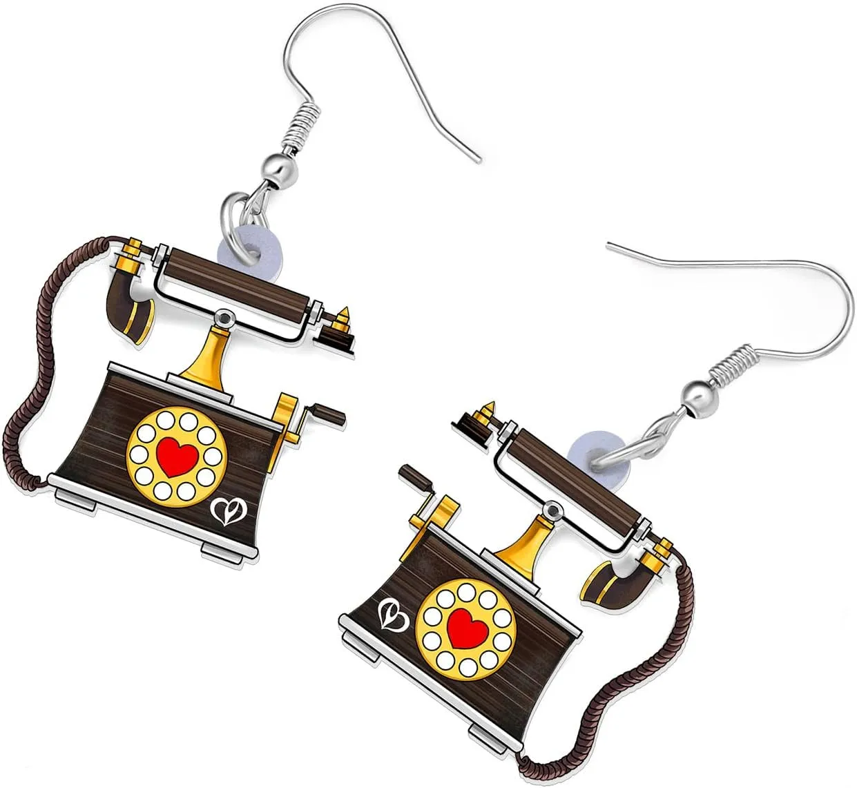 Acrylic Retro Radio Cassette Tape Earrings Vintage Jewelry for Women 90s 80s Accessories Gifts