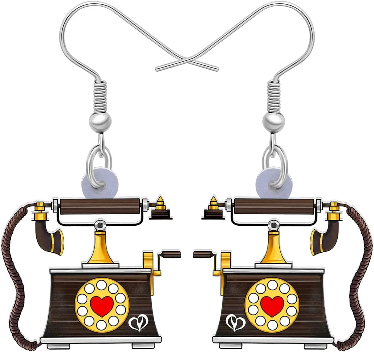 Acrylic Retro Radio Cassette Tape Earrings Vintage Jewelry for Women 90s 80s Accessories Gifts