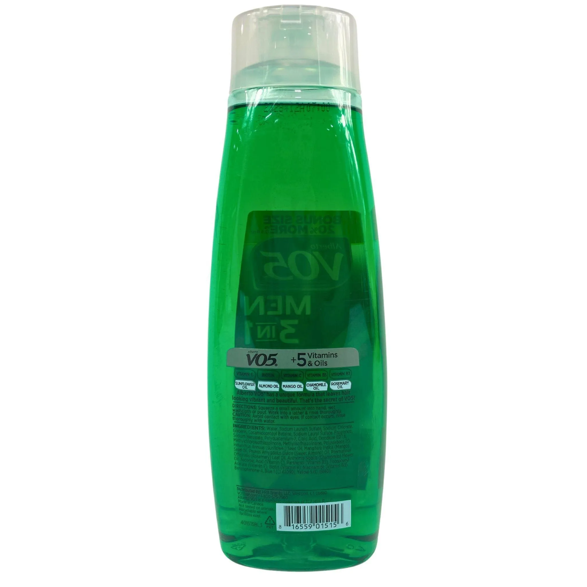 Alberto VO5 Men 3 IN 1 Shampoo , Conditioner & Body Wash Fresh Energy  5 Vitamins 15OZ (60 Pcs Lot)