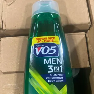 Alberto VO5 Men 3 IN 1 Shampoo , Conditioner & Body Wash Fresh Energy  5 Vitamins 15OZ (60 Pcs Lot)