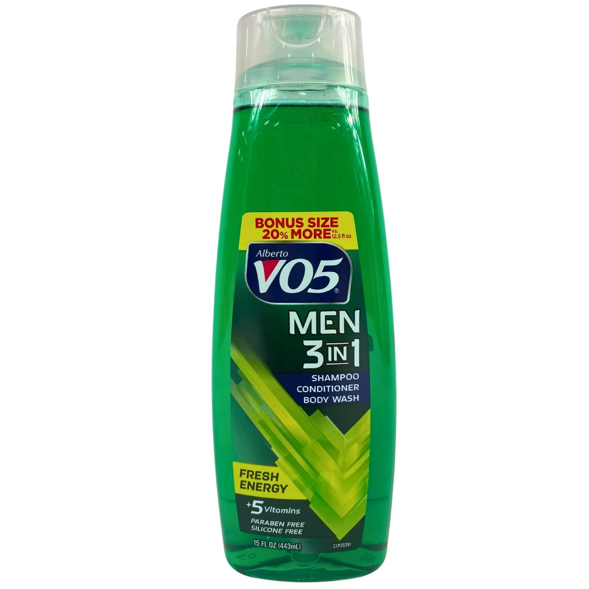Alberto VO5 Men 3 IN 1 Shampoo , Conditioner & Body Wash Fresh Energy  5 Vitamins 15OZ (60 Pcs Lot)