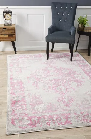 Alexa Transitional Rug Grey Fuchsia