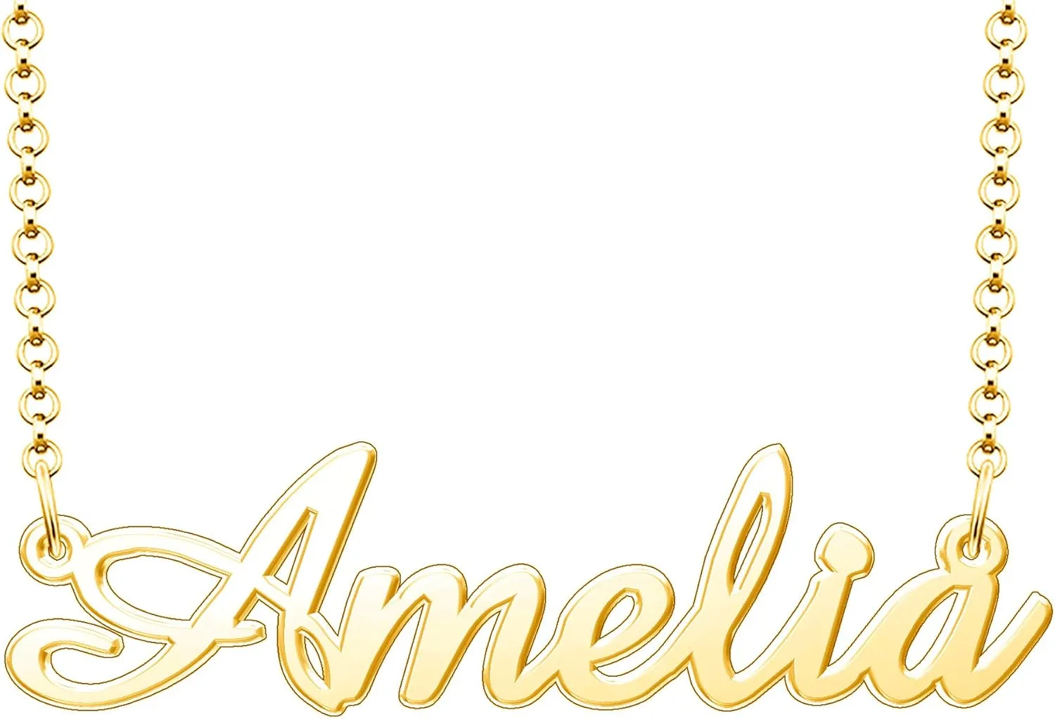 Amelia Name Necklace Personalized Sterling Silver Custom Name Necklace for Women