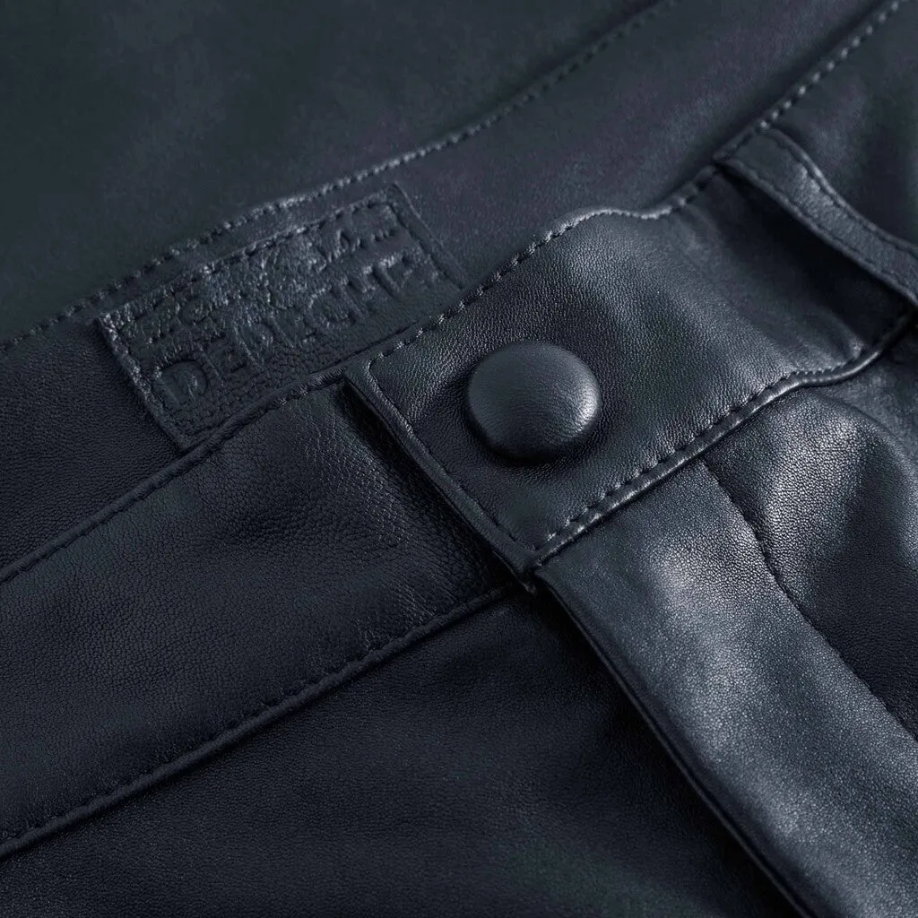 Amelia RW stretch chino leather pant 7/8 length / 14254 - Navy