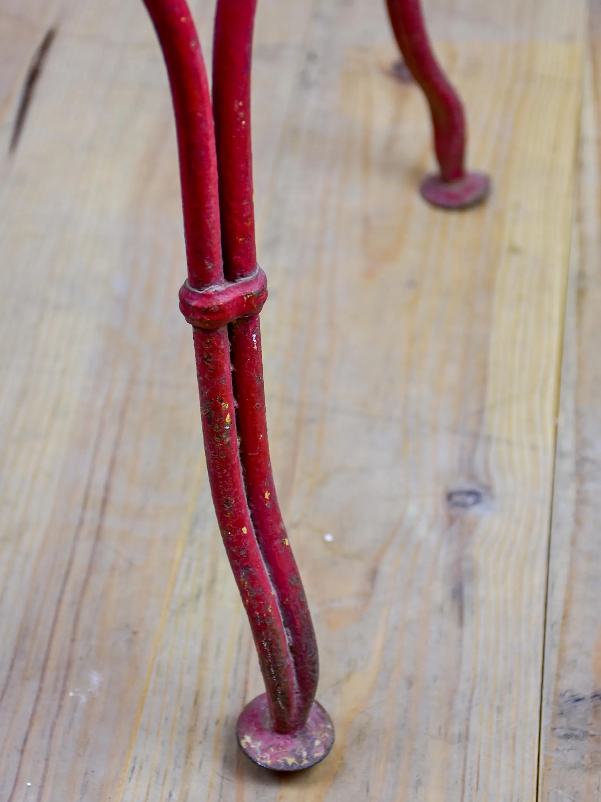 Antique French garden chair - red