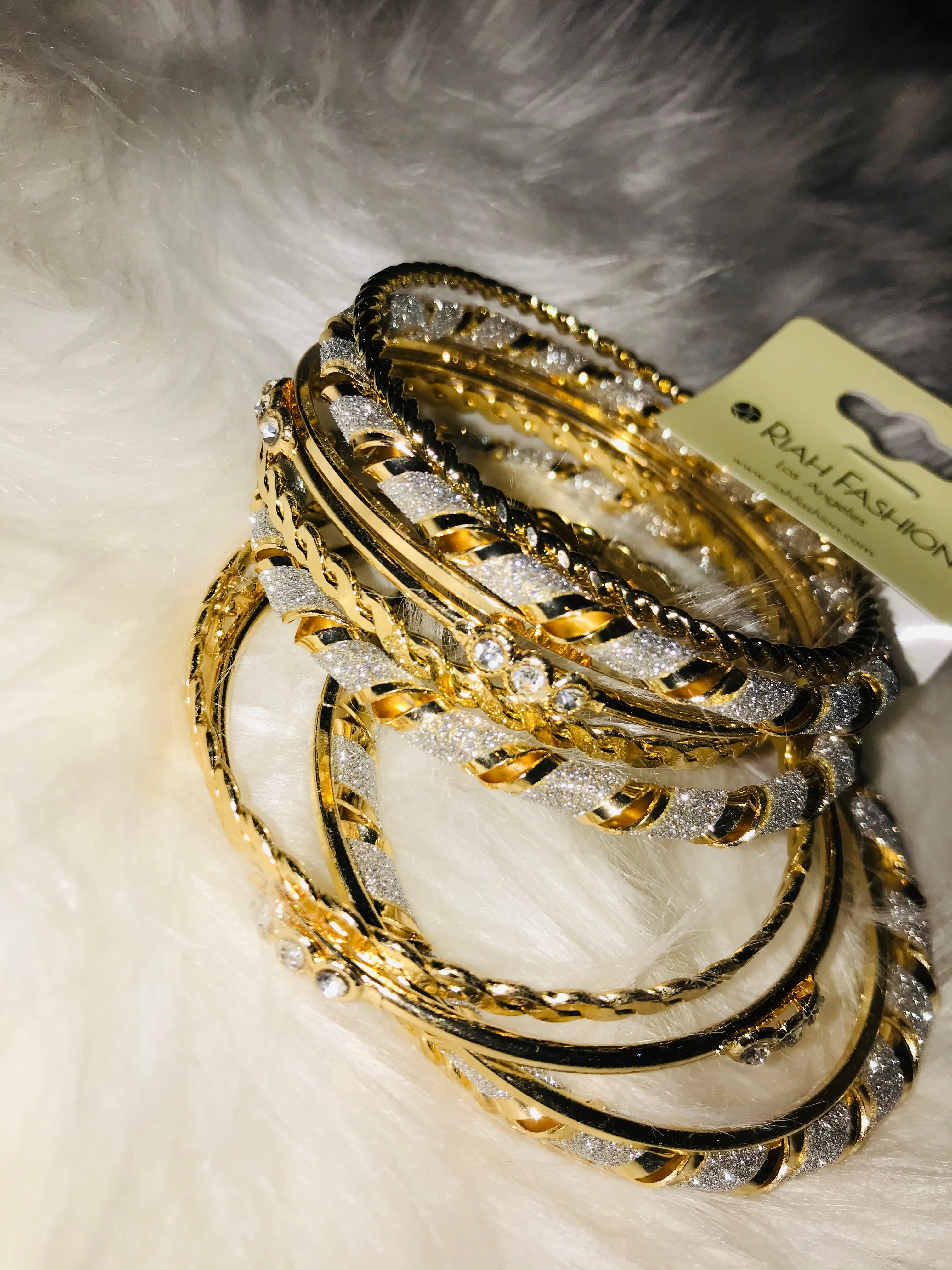Arm Candy Stackable Bracelet Bangles (Gold & Rose Gold)