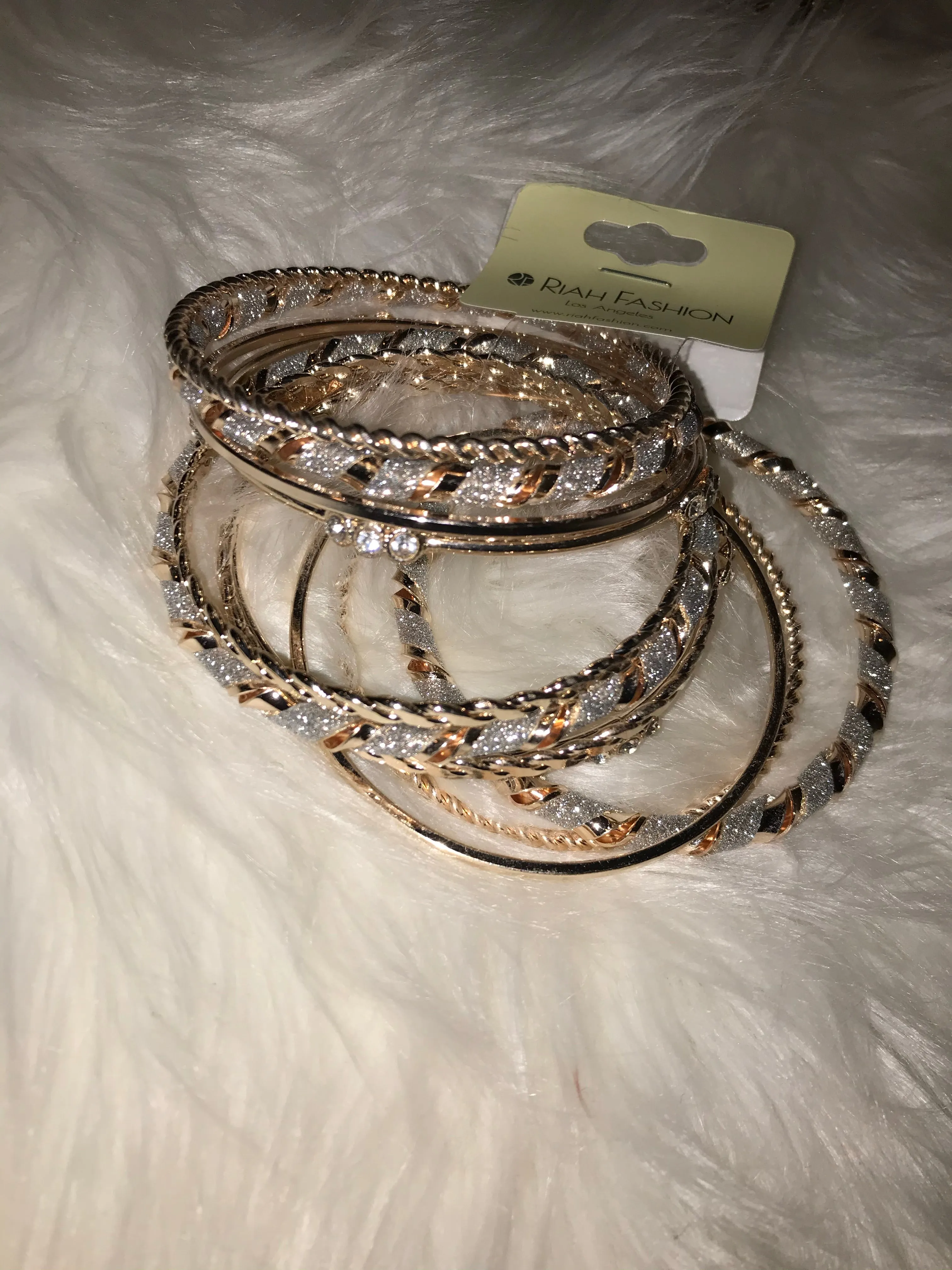 Arm Candy Stackable Bracelet Bangles (Gold & Rose Gold)