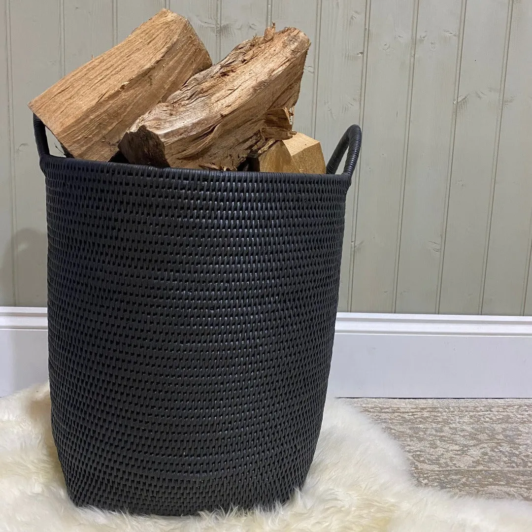 Artisan Weave Rattan Laundry Basket with Handles 50cm
