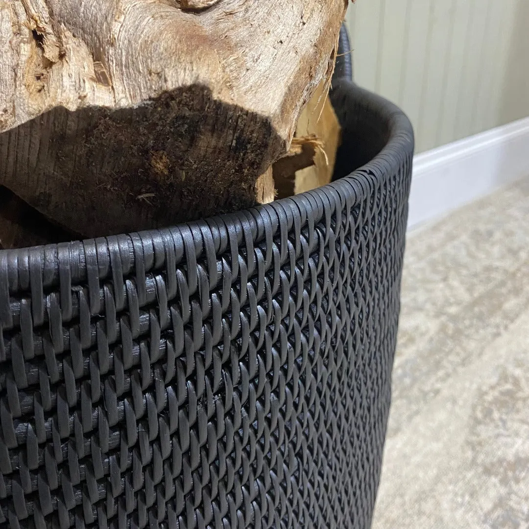 Artisan Weave Rattan Laundry Basket with Handles 50cm