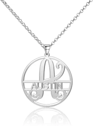 Austin Necklace Initial Gold Necklace Custom Nameplate Chain