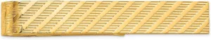 Avariah Solid 14k Yellow Gold Men's Textured Tie Bar - 50mm