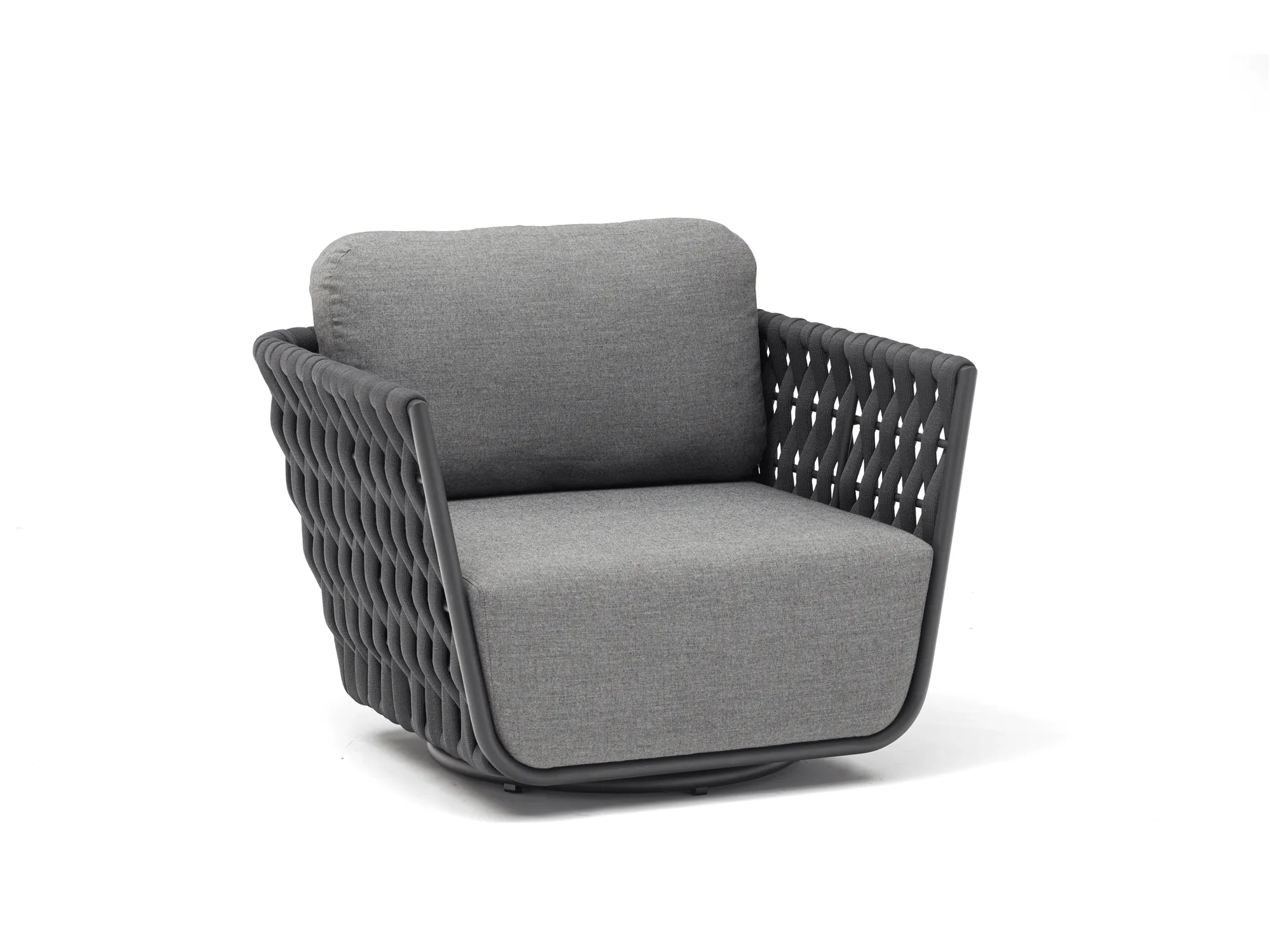 Ayla Swivel Chair in Dark Grey