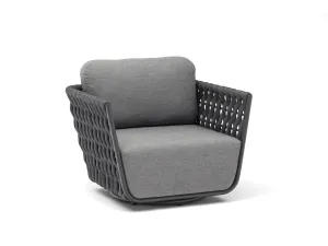 Ayla Swivel Chair in Dark Grey