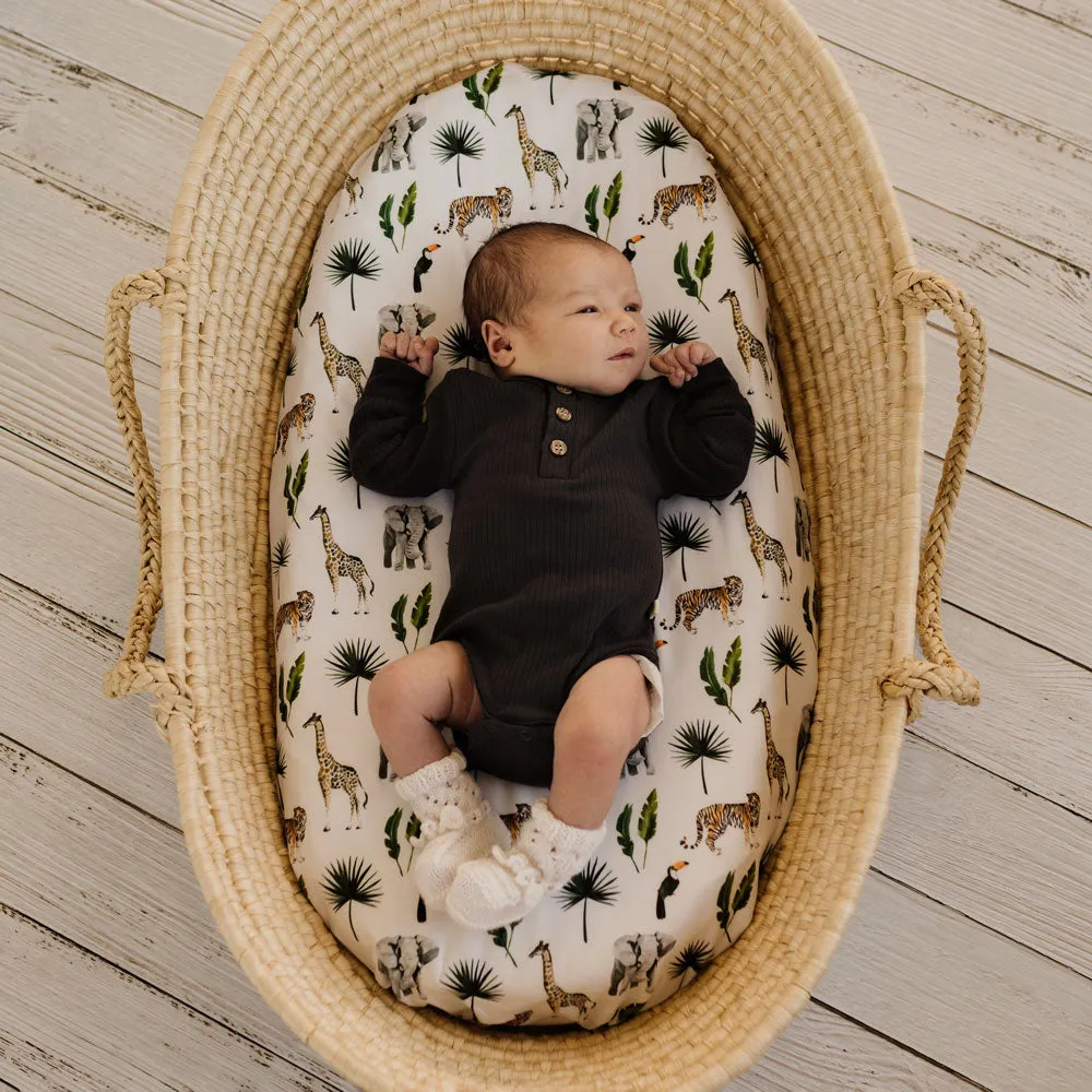 Bassinet Sheet & Change Mat Cover | Safari