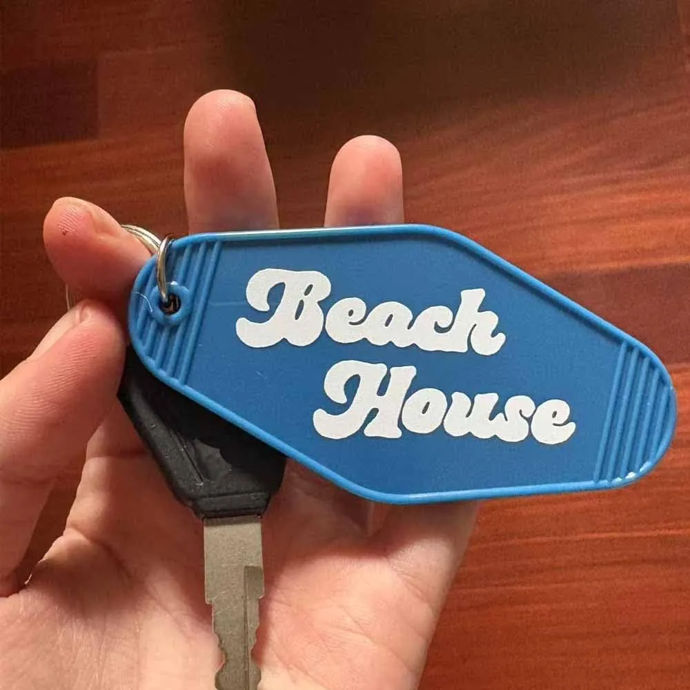 Beach House Keychain Motel Key Chain for Beach House Beach Lovers Vacation Home Key Rings