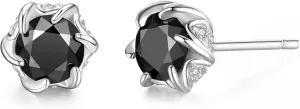 biuanni D Color Moissanite Earrings,S925 Sterling Silver With 18K White Gold Plated,Moissanite Jewelry Gifts For Women