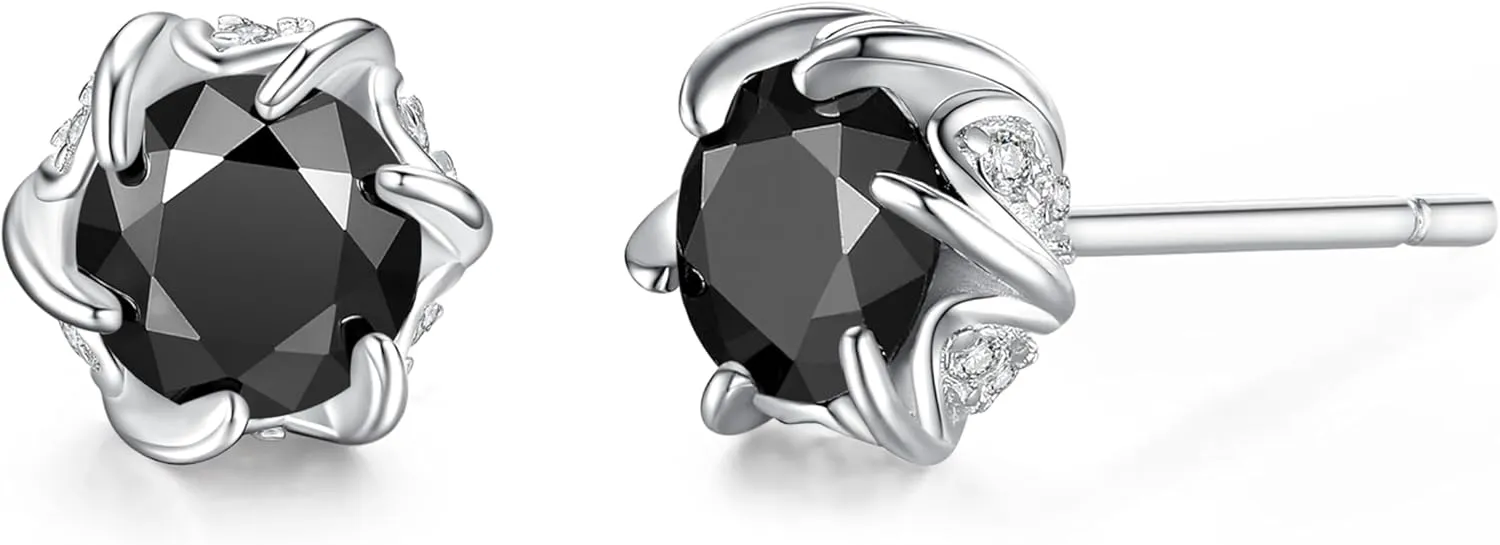 biuanni D Color Moissanite Earrings,S925 Sterling Silver With 18K White Gold Plated,Moissanite Jewelry Gifts For Women