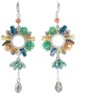 Boho Earrings for Women Crystal Dangle Fashion Statement Jewelry