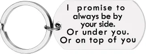 Boyfriend Girlfriend Lovers Keychain Gift Husband Wife Couples Key Ring Present Funny Cute Promise Charm Pendent for Him Her Mini Useful Cool Dog Tag Jewelry for Women Men Christmas Gifts