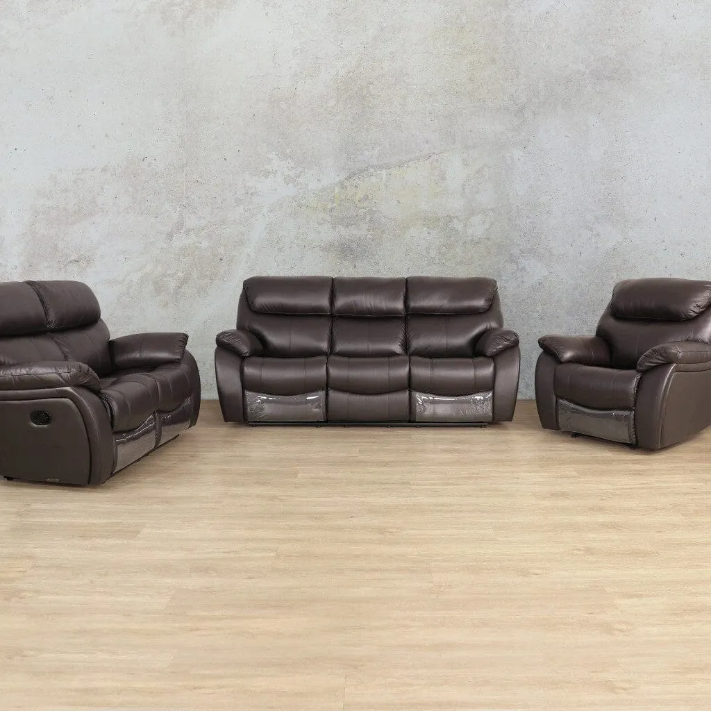 Cairo 3 2 1 Leather Recliner Suite -Available on Special Order Plan Only
