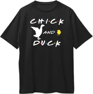Chick And Duck Friends Oversized Unisex T-Shirts