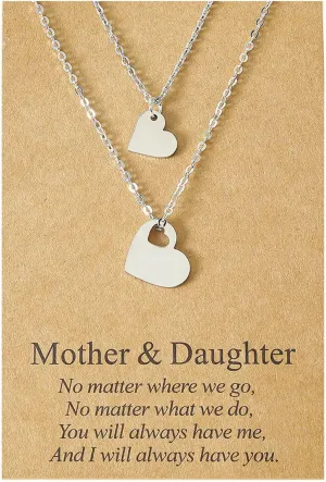 choice of all Mother Daughter Necklace Set for 2/3 Matching Heart Mom and Me Necklace Mother'S Day Birthday Christmas Gifts for Women