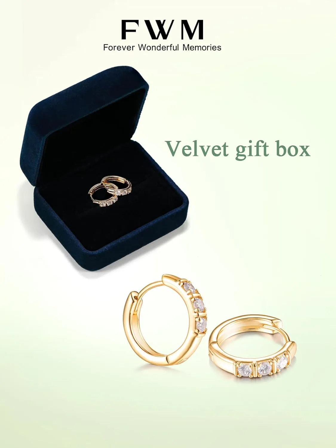 D Color VVS1 Clarity Moissanite Simple Small Hoop Earrings for Women Men, 15mm/20mm, Solid 925 Sterling Silver, Hypoallergenic Comfy Everyday Earrings, Christmas Birthday Gifts