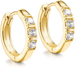 D Color VVS1 Clarity Moissanite Simple Small Hoop Earrings for Women Men, 15mm/20mm, Solid 925 Sterling Silver, Hypoallergenic Comfy Everyday Earrings, Christmas Birthday Gifts