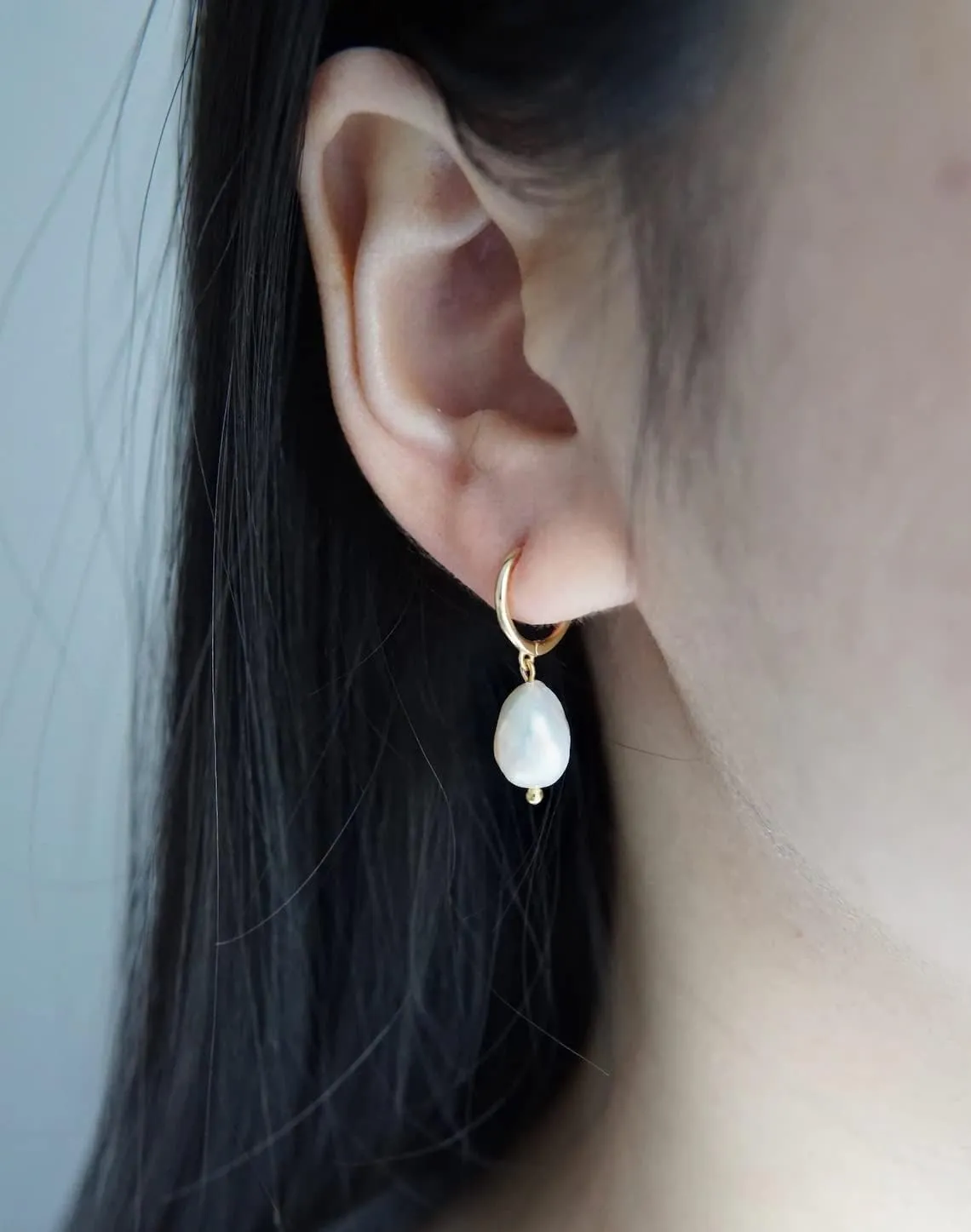 Dainty Huggie Hoop Earrings with Dangle for Women Girls, 925 Sterling Silver Small Huggie Earring with Drop Charm for Everyday