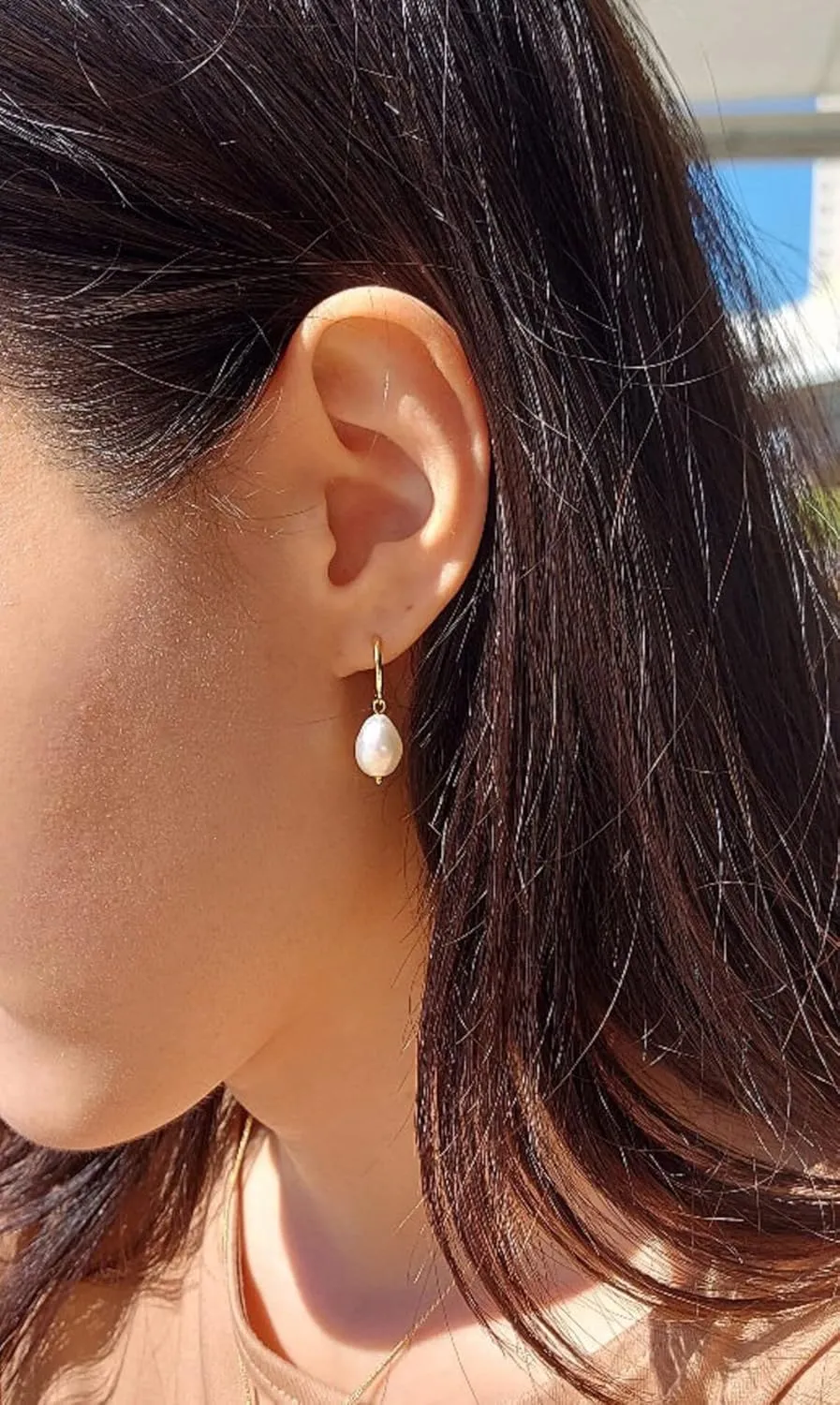 Dainty Huggie Hoop Earrings with Dangle for Women Girls, 925 Sterling Silver Small Huggie Earring with Drop Charm for Everyday