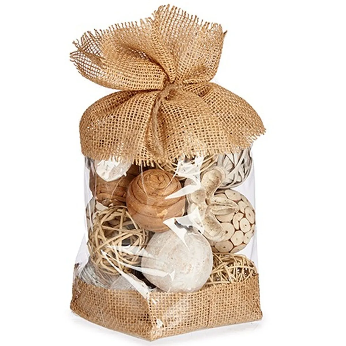 Decorative Bauble White Brown 13 x 29 x 13 Cm 12 Units