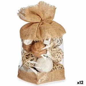 Decorative Bauble White Brown 13 x 29 x 13 Cm 12 Units