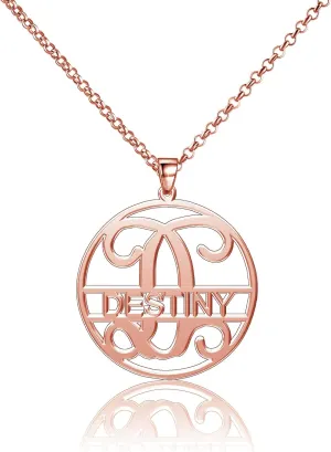 Destiny Necklace Monogrammed Necklace Silver 925 Sterling Silver