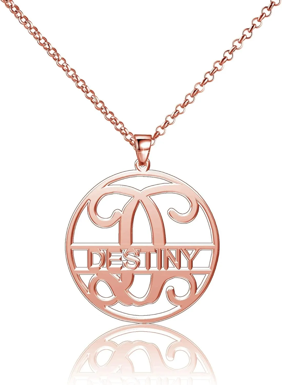 Destiny Necklace Monogrammed Necklace Silver 925 Sterling Silver